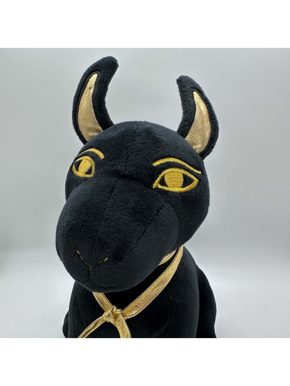 Summit Collection Egyptian Anubis Black Gold Plush Stuffed Animal EUC